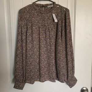 LOFT Blouse Mini Floral Print